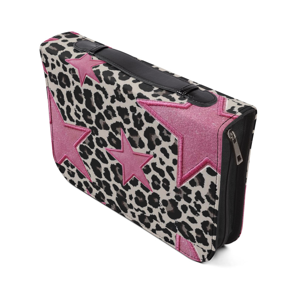 Pink Star Leopard Bible Cover
