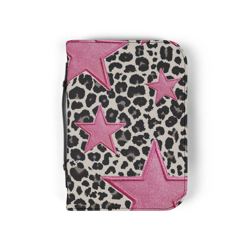Pink Star Leopard Bible Cover