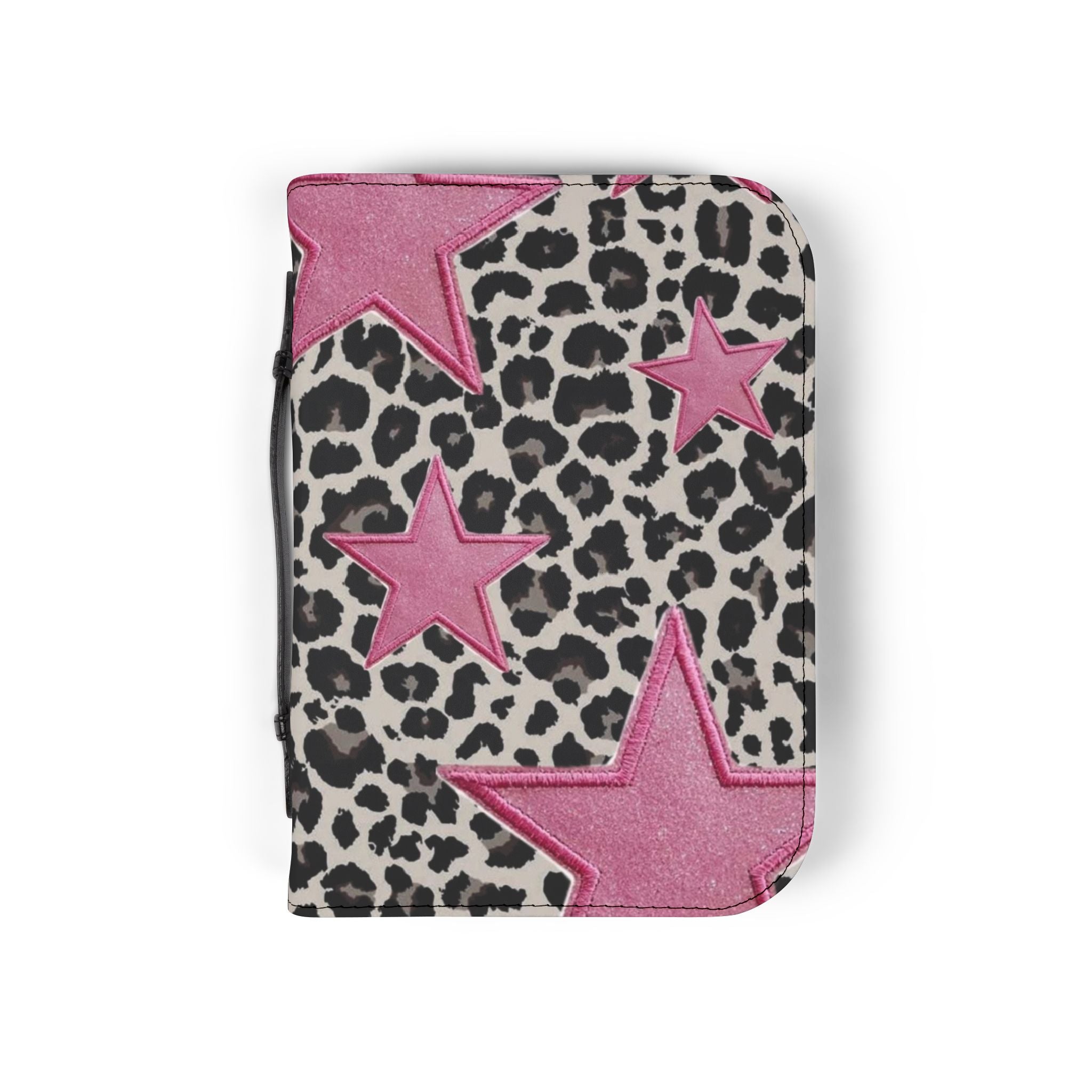 Pink Star Leopard Bible Cover