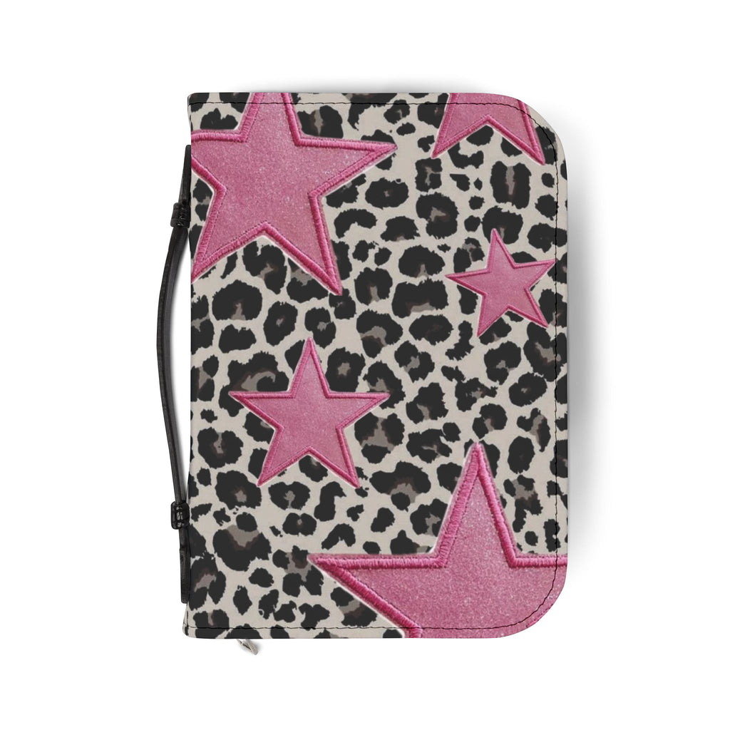 Pink Star Leopard Bible Cover
