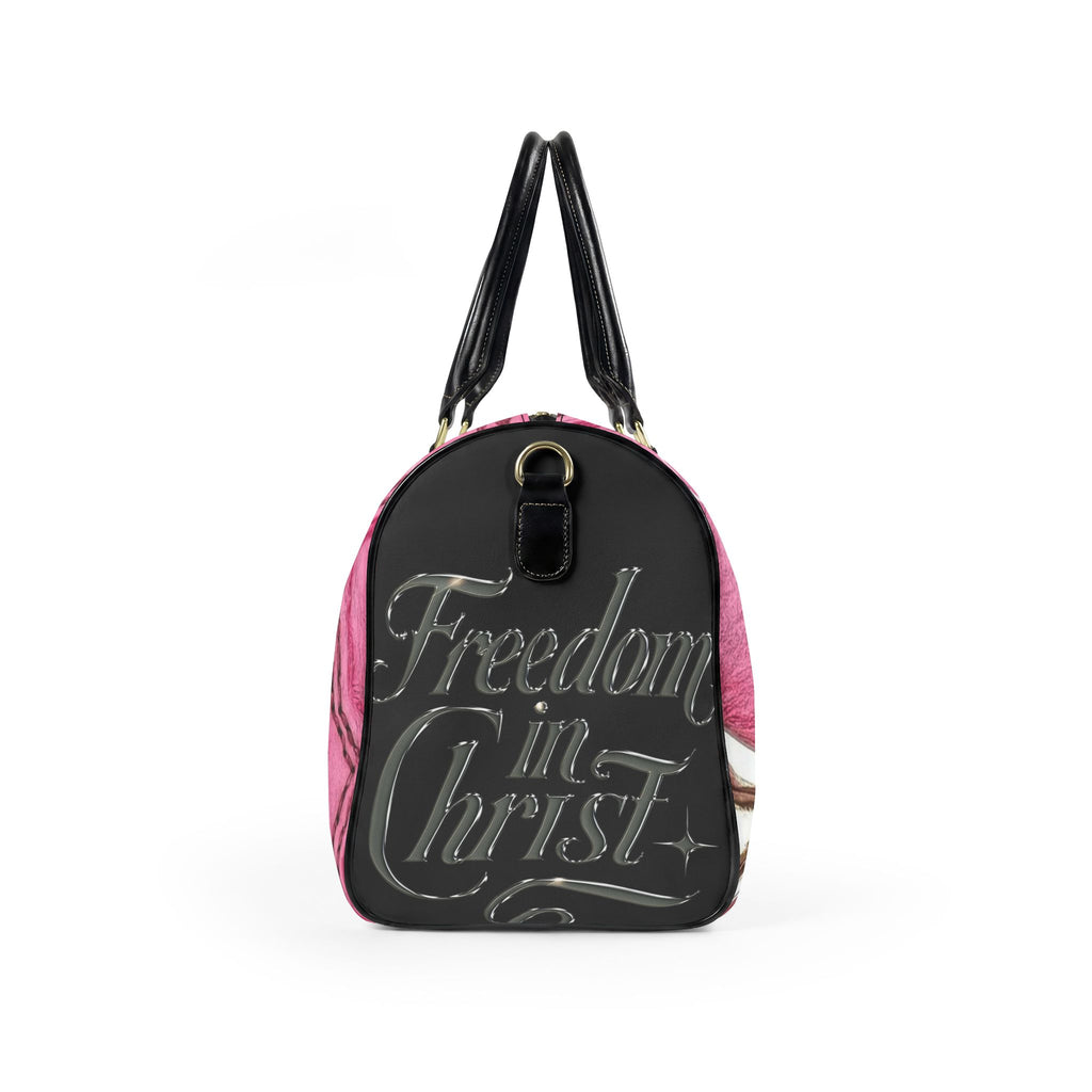 Pink Cross Leather Duffle
