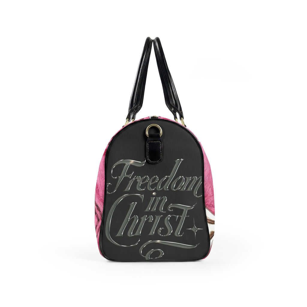 Pink Cross Leather Duffle