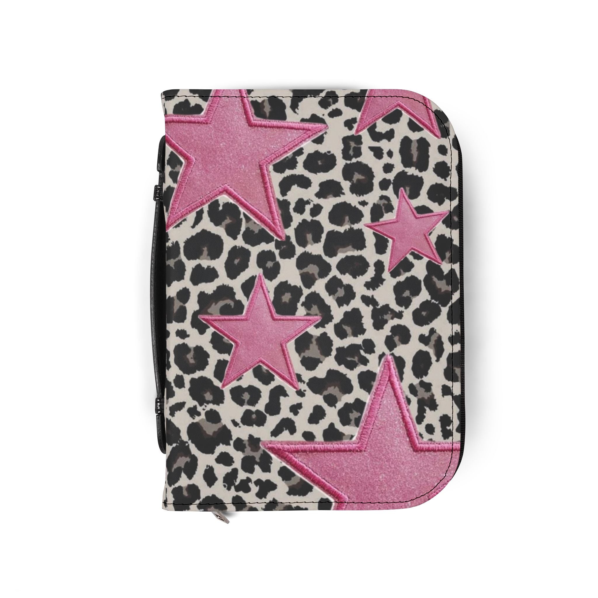 Pink Star Leopard Bible Cover