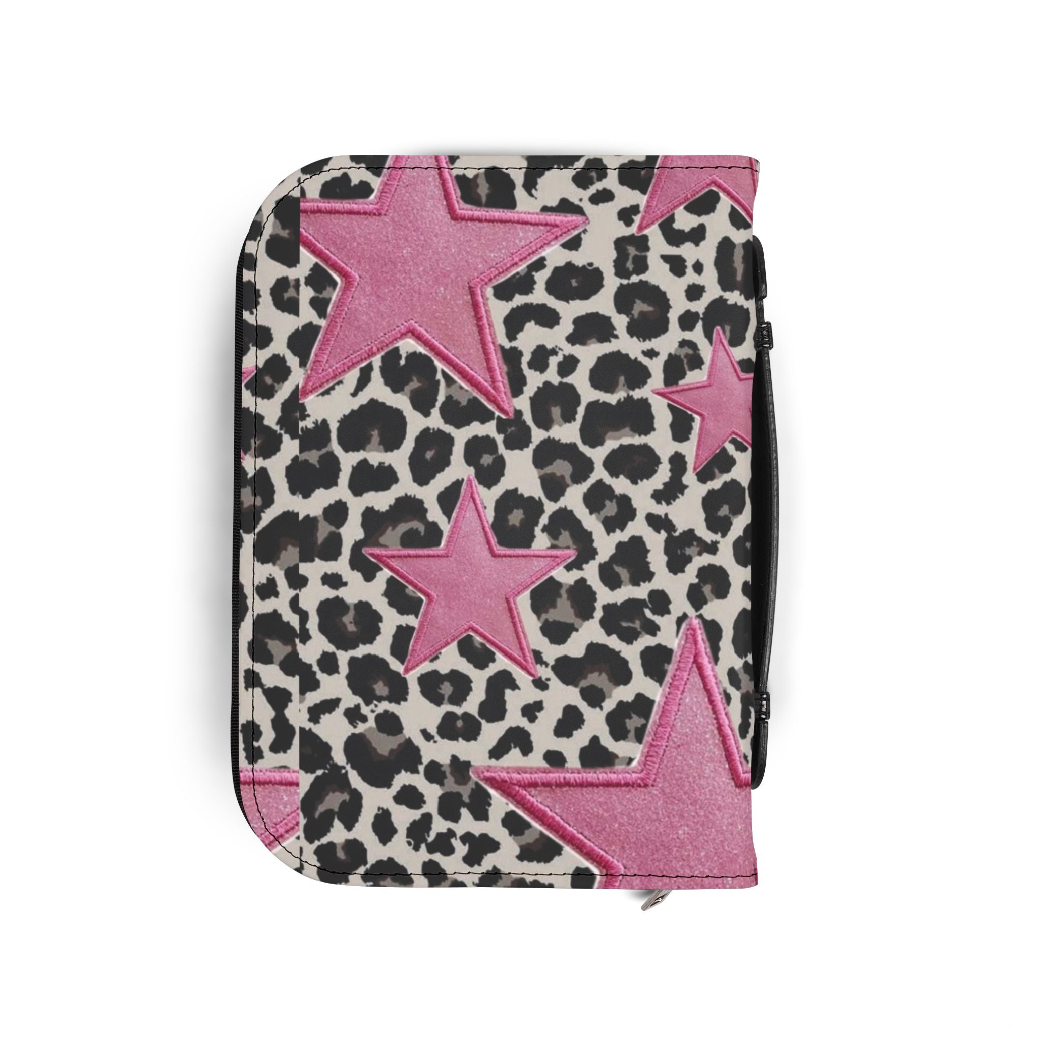 Pink Star Leopard Bible Cover