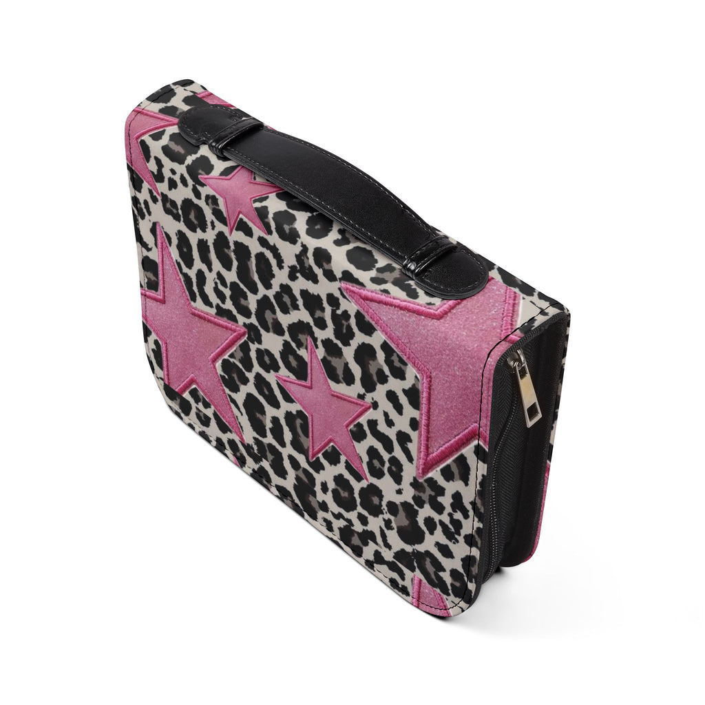 Pink Star Leopard Bible Cover