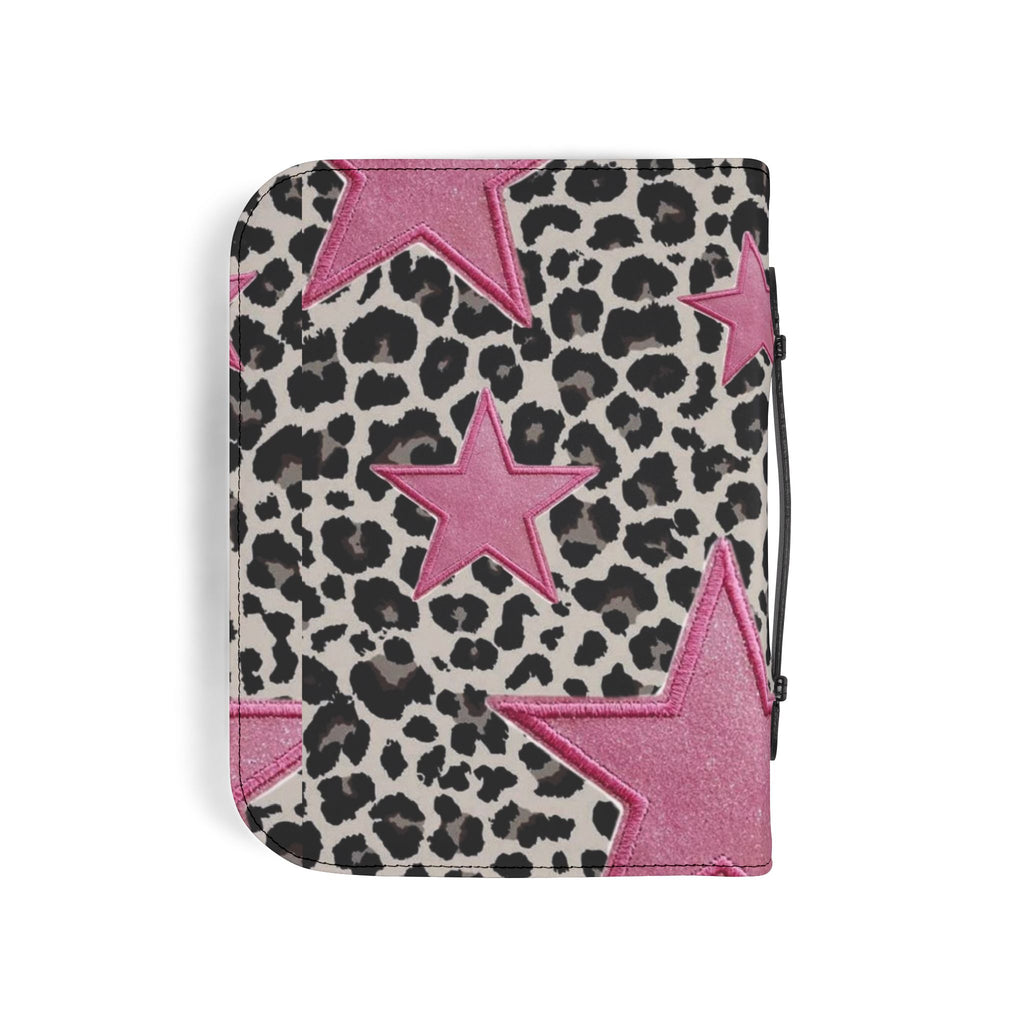 Pink Star Leopard Bible Cover