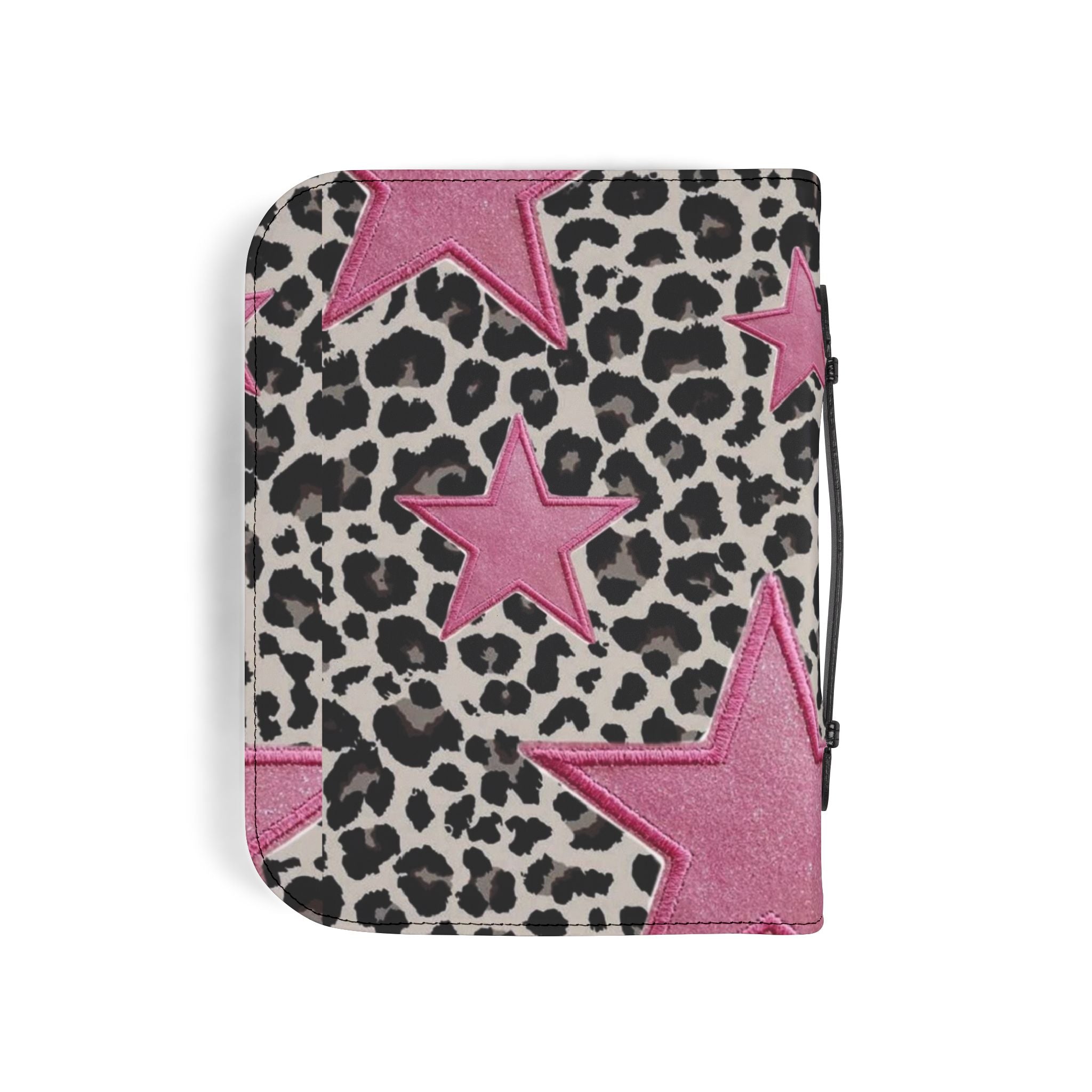 Pink Star Leopard Bible Cover