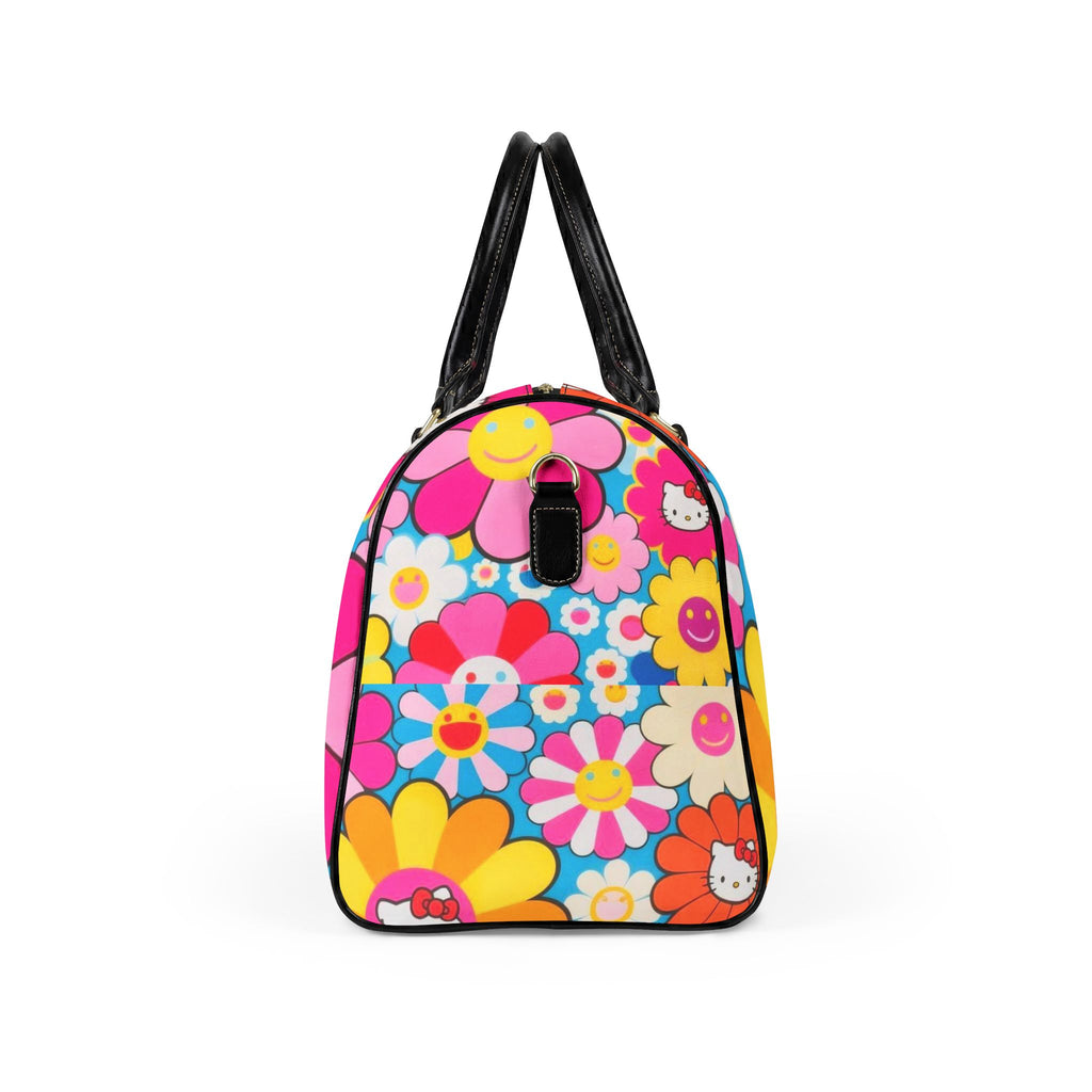 Floral Leather Travel Bag