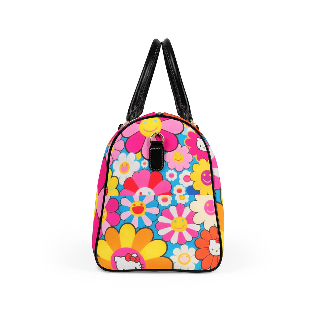 Floral Leather Travel Bag
