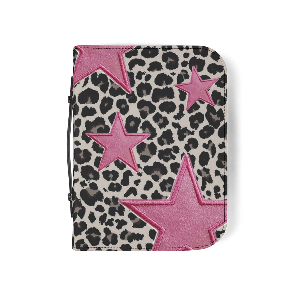 Pink Star Leopard Bible Cover