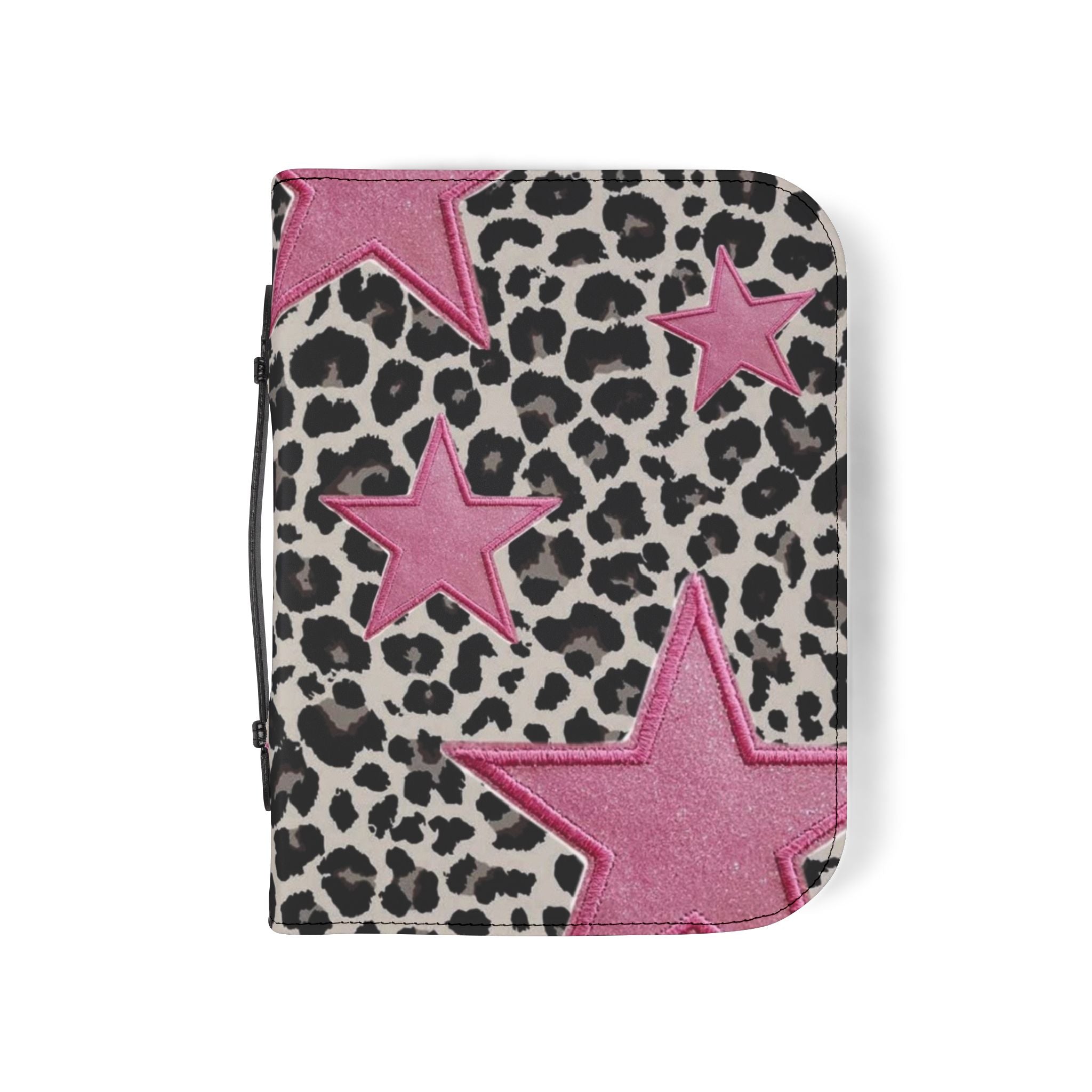 Pink Star Leopard Bible Cover