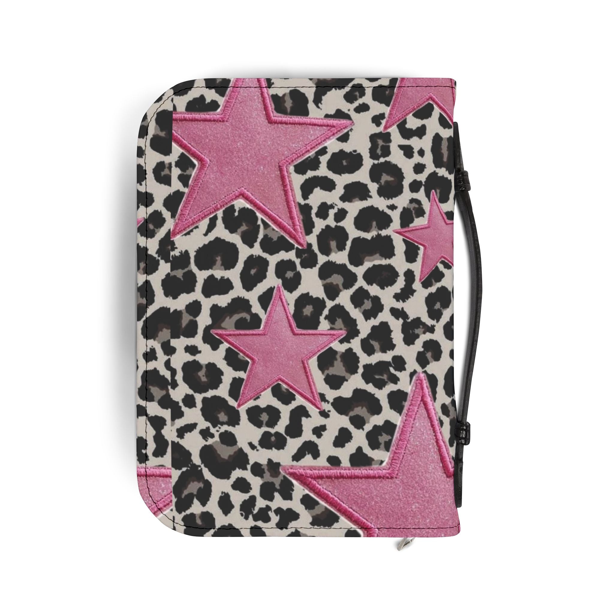 Pink Star Leopard Bible Cover