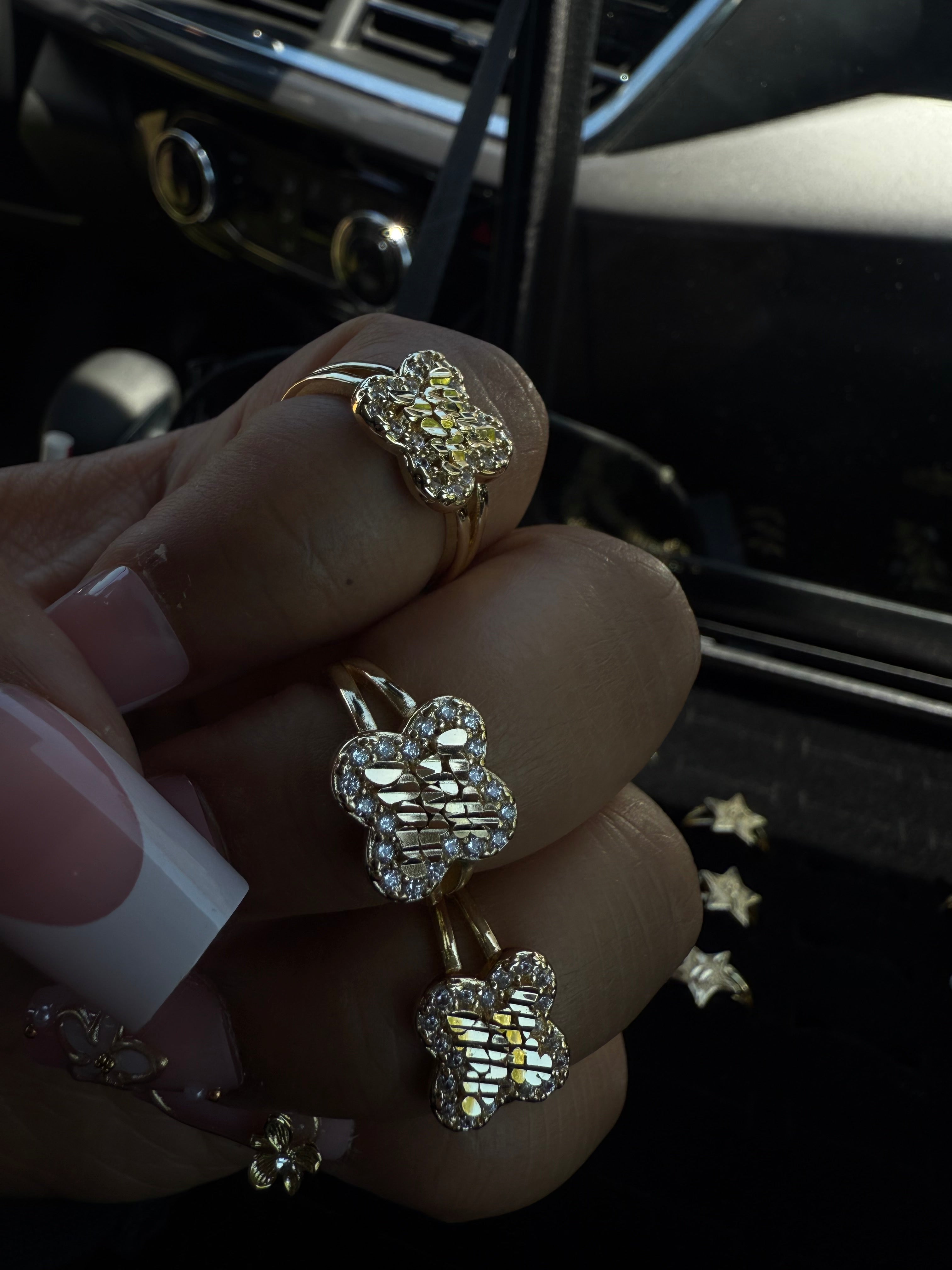 Diamond Flower Ring