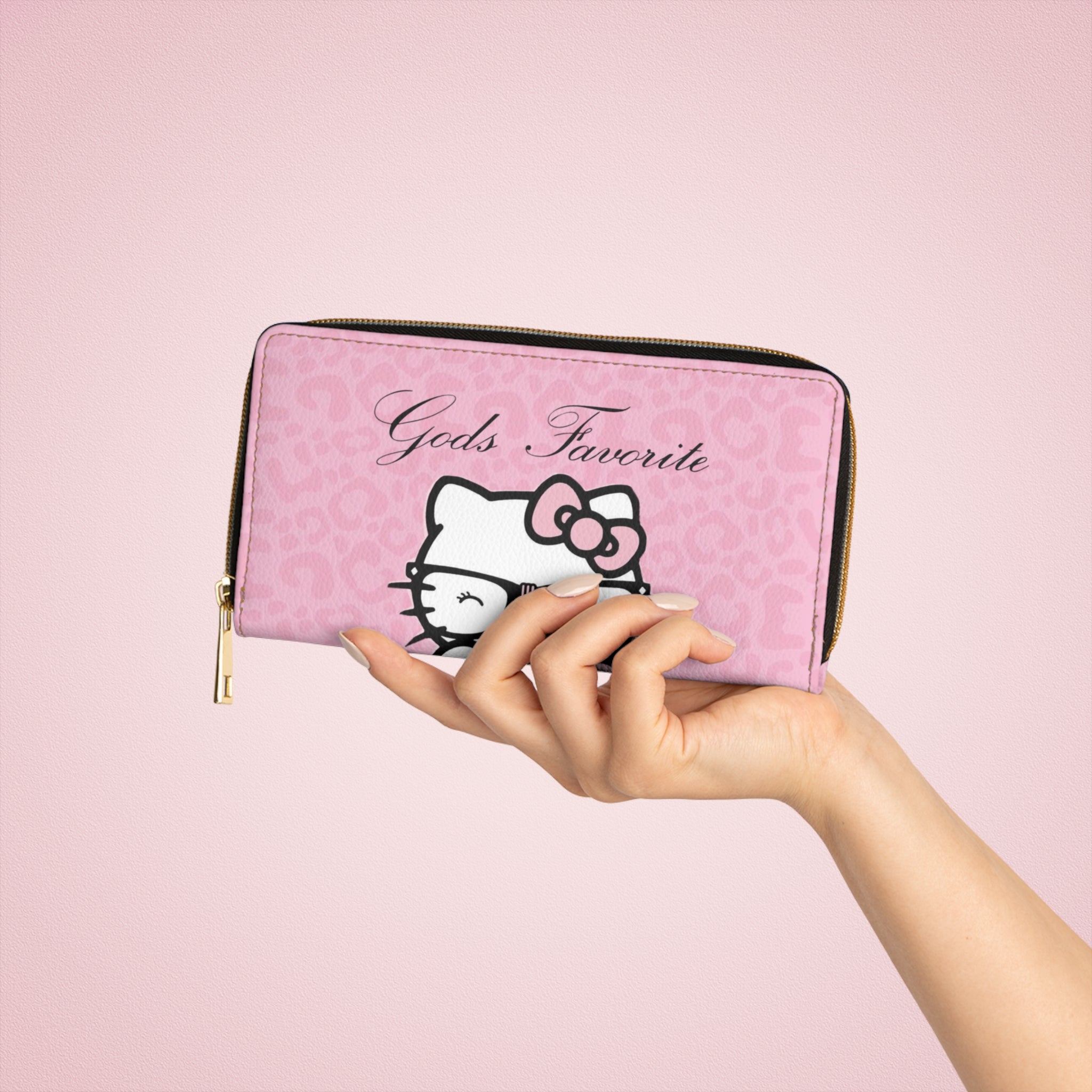 Pink "God's Favorite" Zipper Wallet