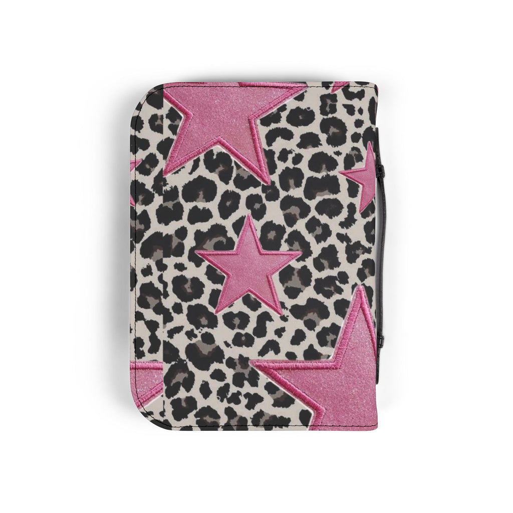 Pink Star Leopard Bible Cover