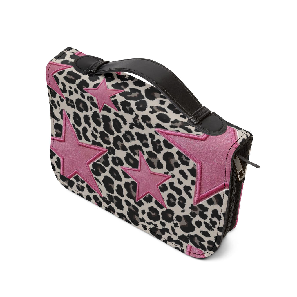 Pink Star Leopard Bible Cover
