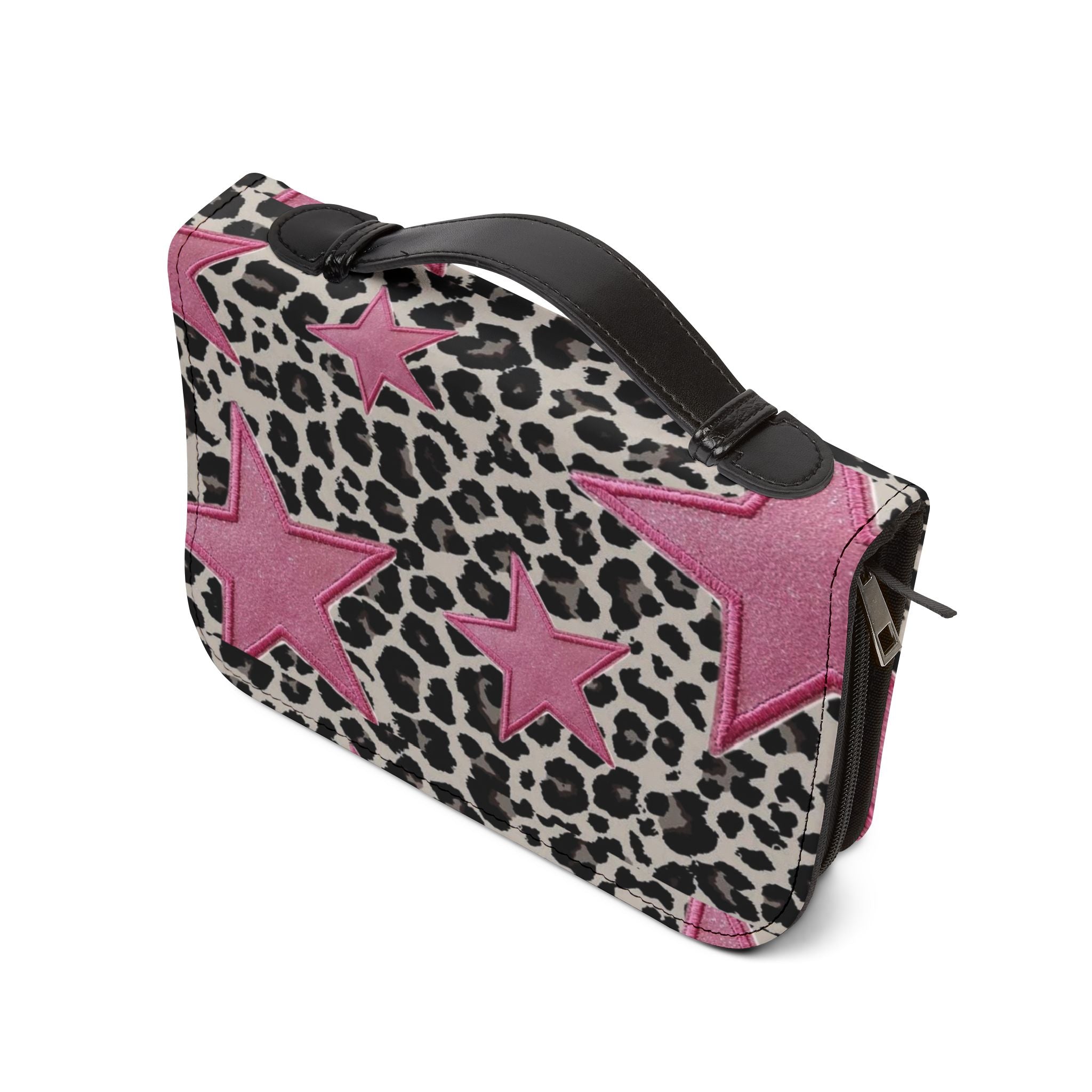 Pink Star Leopard Bible Cover