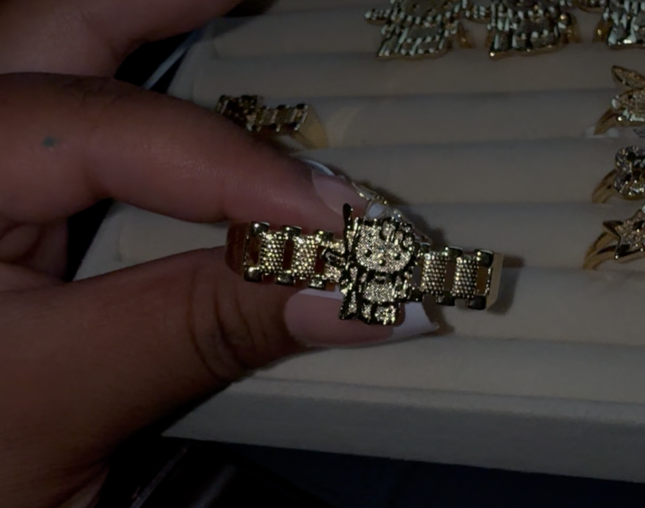 Gold-Plated Double Finger Ring