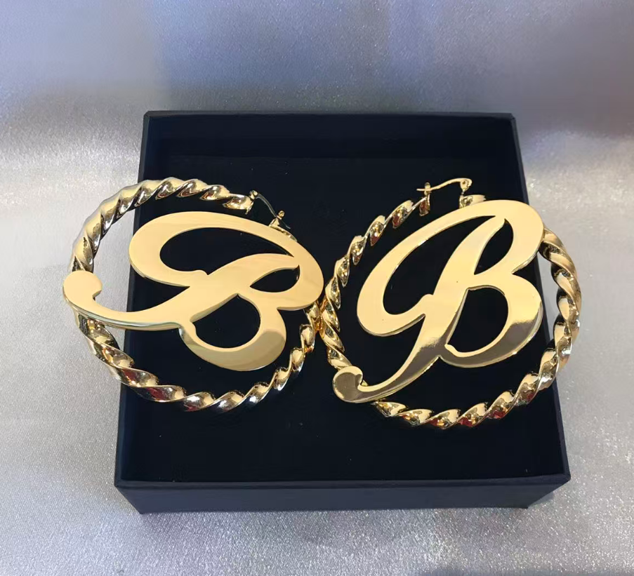 Custom Initial Hoops