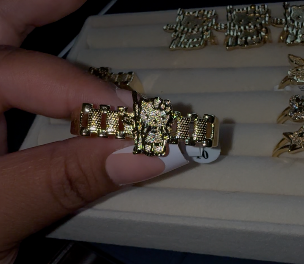 Gold-Plated Double Finger Ring