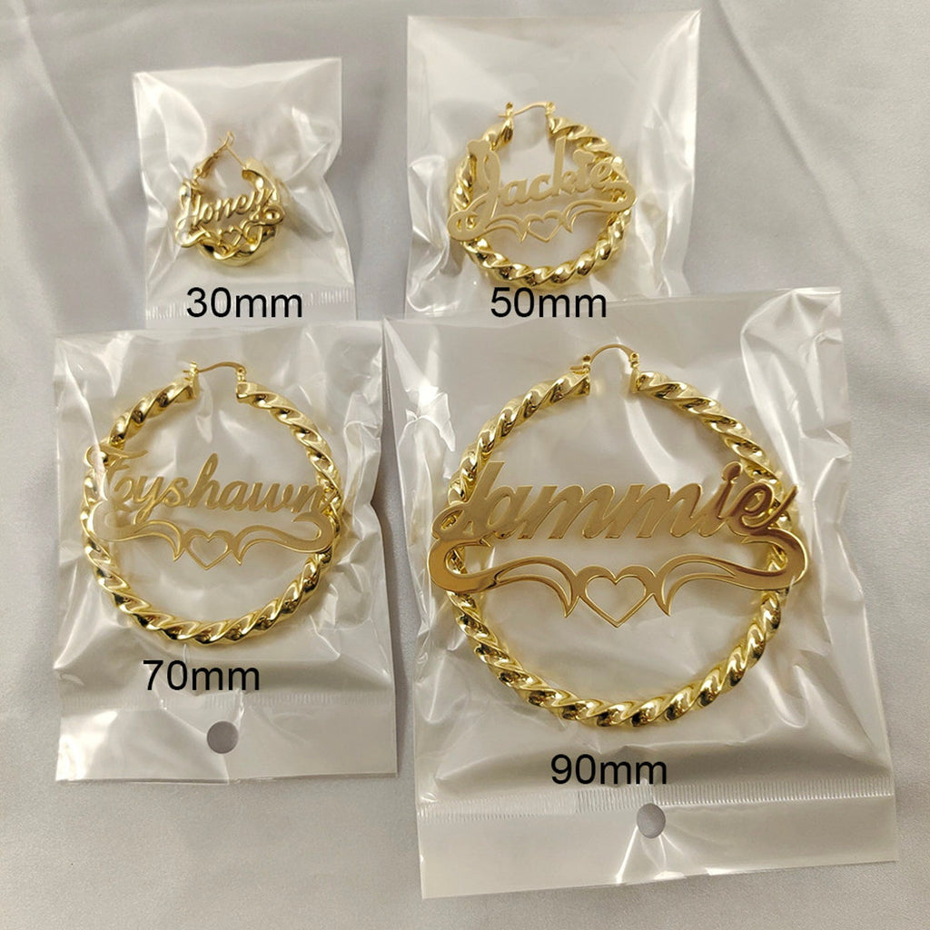 Custom Initial Hoops