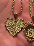 Spider Web Heart Necklace