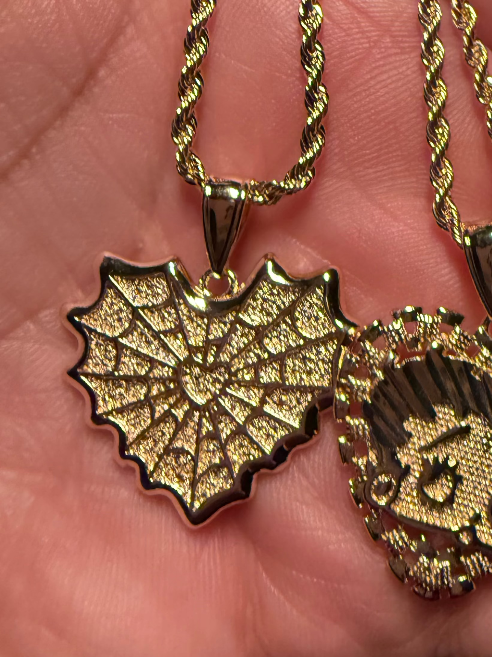 Spider Web Heart Necklace