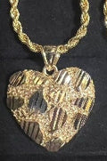 Nugget Heart Necklace (25mm)
