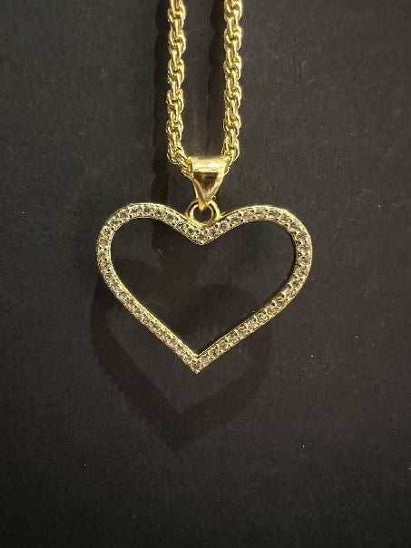 Open Heart Necklace (20mm)